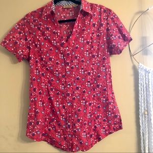 Wrangler Pearl Snap V-neck  Shirt Women’s Medium